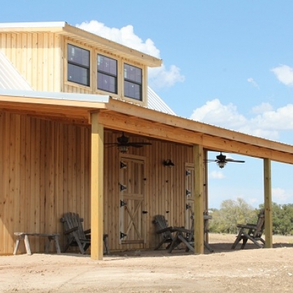 Poplar siding with a shed dormer